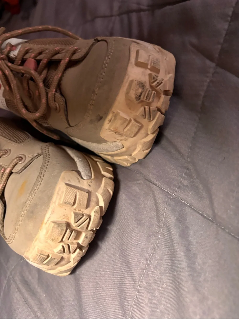 Caterpillar Gray and Pink Trail Sneakers Steel Toe